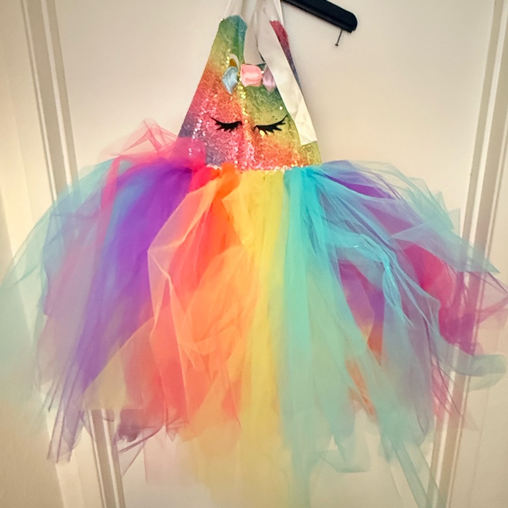 Rainbow Unicorn Kids Costume